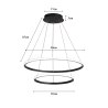 Lampa sufitowa LED AT59-2KSL Black — 2 pierścienie