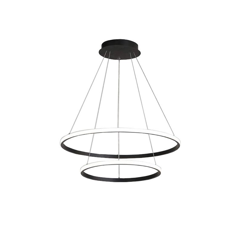 Lampa sufitowa LED AT59-2KSL Black — 2 pierścienie