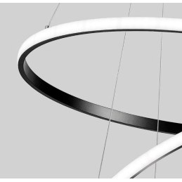 Lampa sufitowa LED AT59-2KSL Black — 2 pierścienie