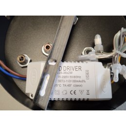 Lampa sufitowa LED AT59-2KSL Black — 2 pierścienie