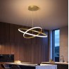 Modern gold LED pendant lamp with adjustable rings