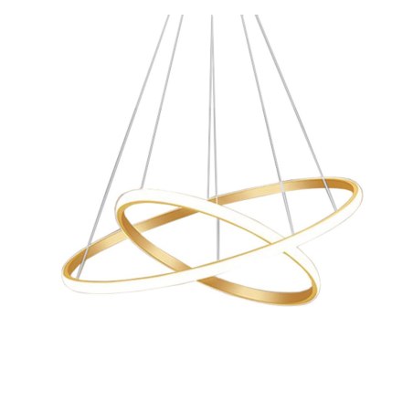 Modern gold LED pendant lamp with adjustable rings