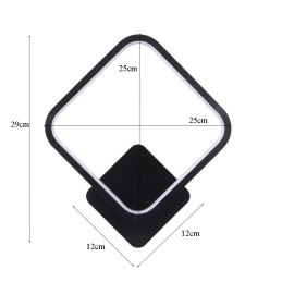 LED square black metal wall lamp AT78-1KL-Black