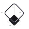LED square black metal wall lamp AT78-1KL-Black