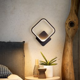 LED square black metal wall lamp AT78-1KL-Black
