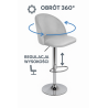 Hoker krzesło barowe obrotowe SILVER noga chrom BL75