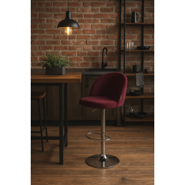 Hoker krzesło barowe obrotowe SILVER noga chrom BL75