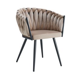 Krzesło ROSA plecione noga czarna MG06