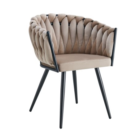 Krzesło ROSA plecione noga czarna MG06