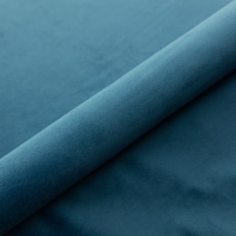 Fotel CLUB z podnóżkiem w tkaninie welur – turkusowy, elegancki fotel z podnóżkiem