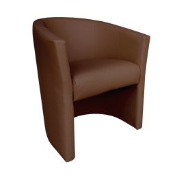 Fotel CLUB z podnóżkiem tkanina Eko skóra – elegancja i komfort