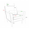 Fotel DENVER tkanina Rolf – elegancki z nogami venge