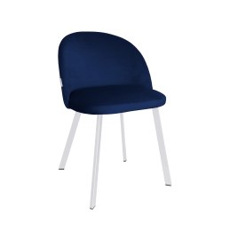 Krzesło Colin tkanina Welur noga metalowa