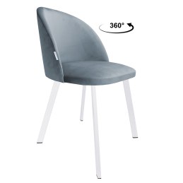 Krzesło Colin tkanina Welur noga metalowa