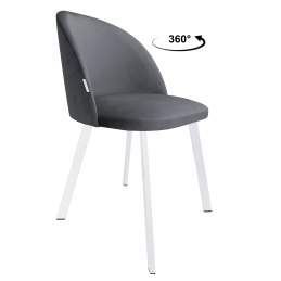 Krzesło Colin tkanina Welur noga metalowa