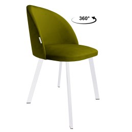 Krzesło Colin tkanina Welur noga metalowa