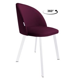 Krzesło Colin tkanina Welur noga metalowa