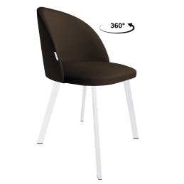 Krzesło Colin tkanina Welur noga metalowa