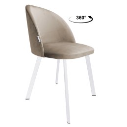 Krzesło Colin tkanina Welur noga metalowa