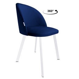 Krzesło Colin tkanina Welur noga metalowa