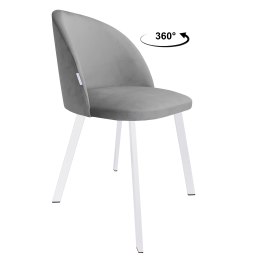 Krzesło Colin tkanina Welur noga metalowa