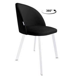 Krzesło Colin tkanina Welur noga metalowa