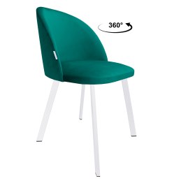 Krzesło Colin tkanina Welur noga metalowa