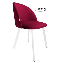 Krzesło Colin tkanina Welur noga metalowa