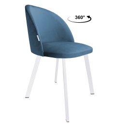 Krzesło Colin tkanina Welur noga metalowa