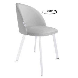 Krzesło Colin tkanina Welur noga metalowa