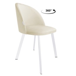 Krzesło Colin tkanina Welur noga metalowa