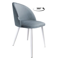 Krzesło Colin tkanina Welur noga metalowa