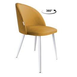 Krzesło Colin tkanina Welur noga metalowa