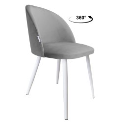 Krzesło Colin tkanina Welur noga metalowa