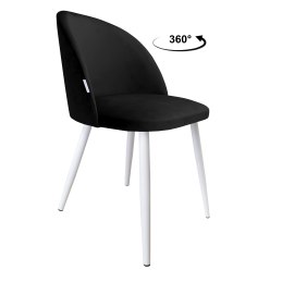 Krzesło Colin tkanina Welur noga metalowa