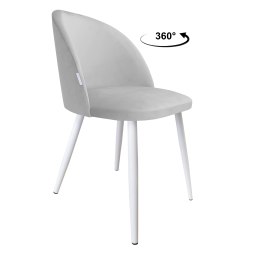 Krzesło Colin tkanina Welur noga metalowa