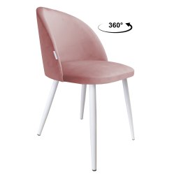 Krzesło Colin tkanina Welur noga metalowa