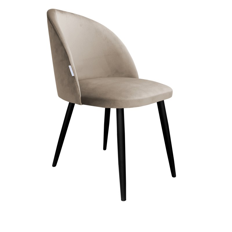 Krzesło Colin tkanina Welur noga metalowa