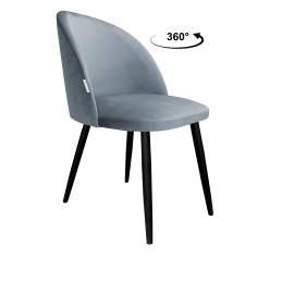 Krzesło Colin tkanina Welur noga metalowa