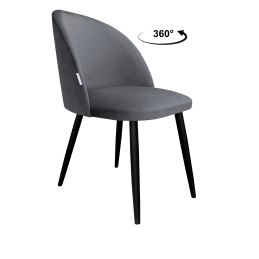 Krzesło Colin tkanina Welur noga metalowa