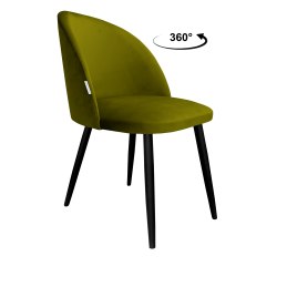 Krzesło Colin tkanina Welur noga metalowa