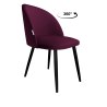 Krzesło Colin tkanina Welur noga metalowa