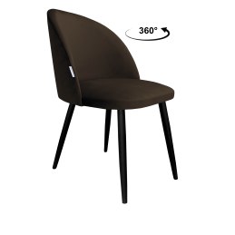 Krzesło Colin tkanina Welur noga metalowa