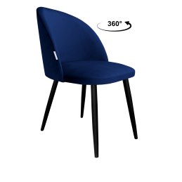 Krzesło Colin tkanina Welur noga metalowa