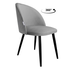 Krzesło Colin tkanina Welur noga metalowa