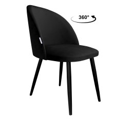 Krzesło Colin tkanina Welur noga metalowa