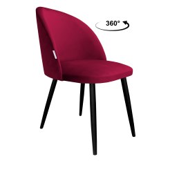 Krzesło Colin tkanina Welur noga metalowa