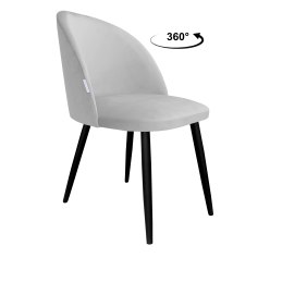 Krzesło Colin tkanina Welur noga metalowa