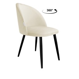 Krzesło Colin tkanina Welur noga metalowa