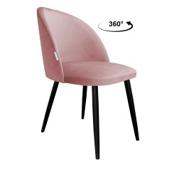 Krzesło Colin tkanina Welur noga metalowa